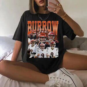 Joe Burrow 90s Bootleg Graphic T-Shirt Vintage Football Tee 96